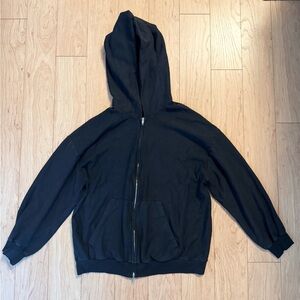 Balenciaga Shrunken Washed Black Hoodie Demna - Size Medium